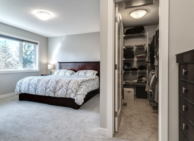 Master bedroom renovation with large walk-in closet