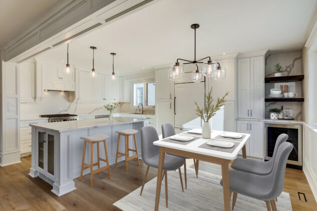 Transitional inviting kitchen with modern elements 