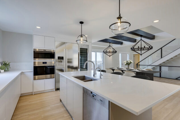 Modern warm kitchen 