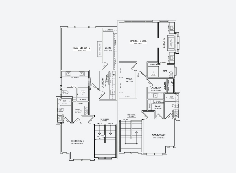 The Hudson InnerCity Duplex Floorplan Melanson Homes