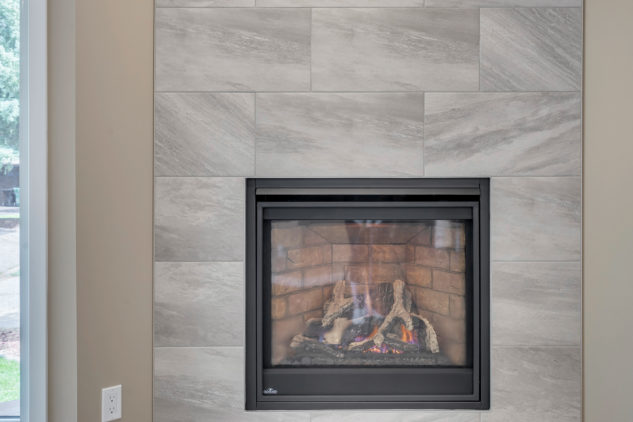 Tiled Gas Fireplace