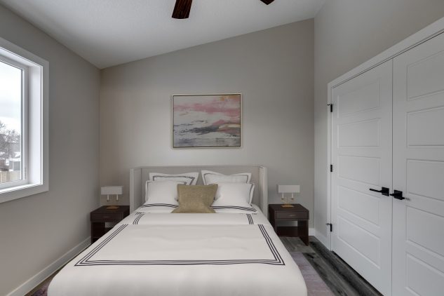 Master Bedroom with vaulted ceiling 
