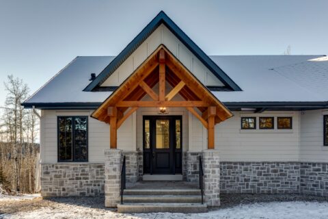 Front entrance on exterior of home 