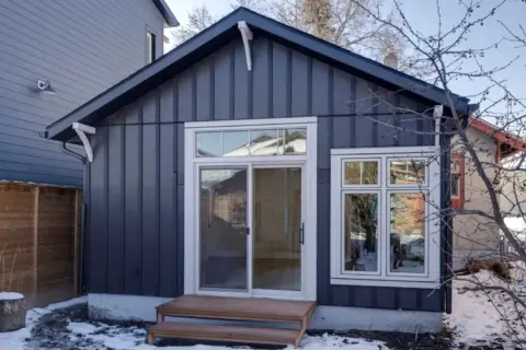 Modern expansion off the back of a Calgary home