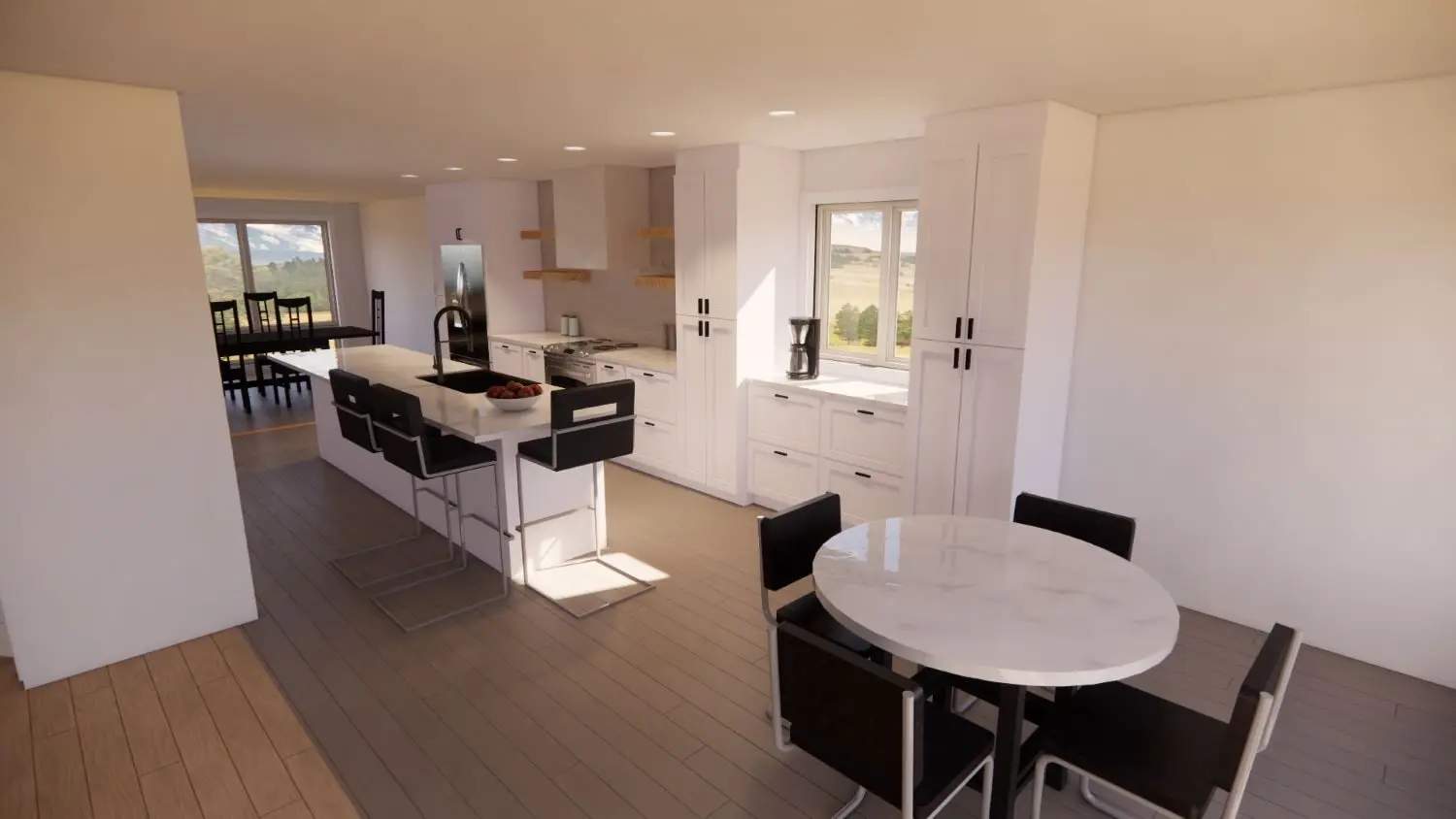 3D Render of kitchen before renovation