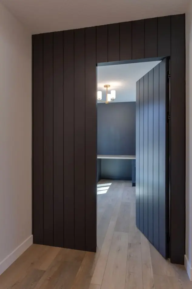 Entrance to office in renovated Wildwood Calgary home