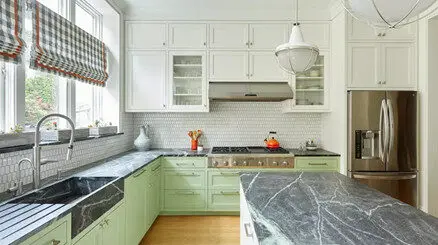 Kitchen with soapstone countertops